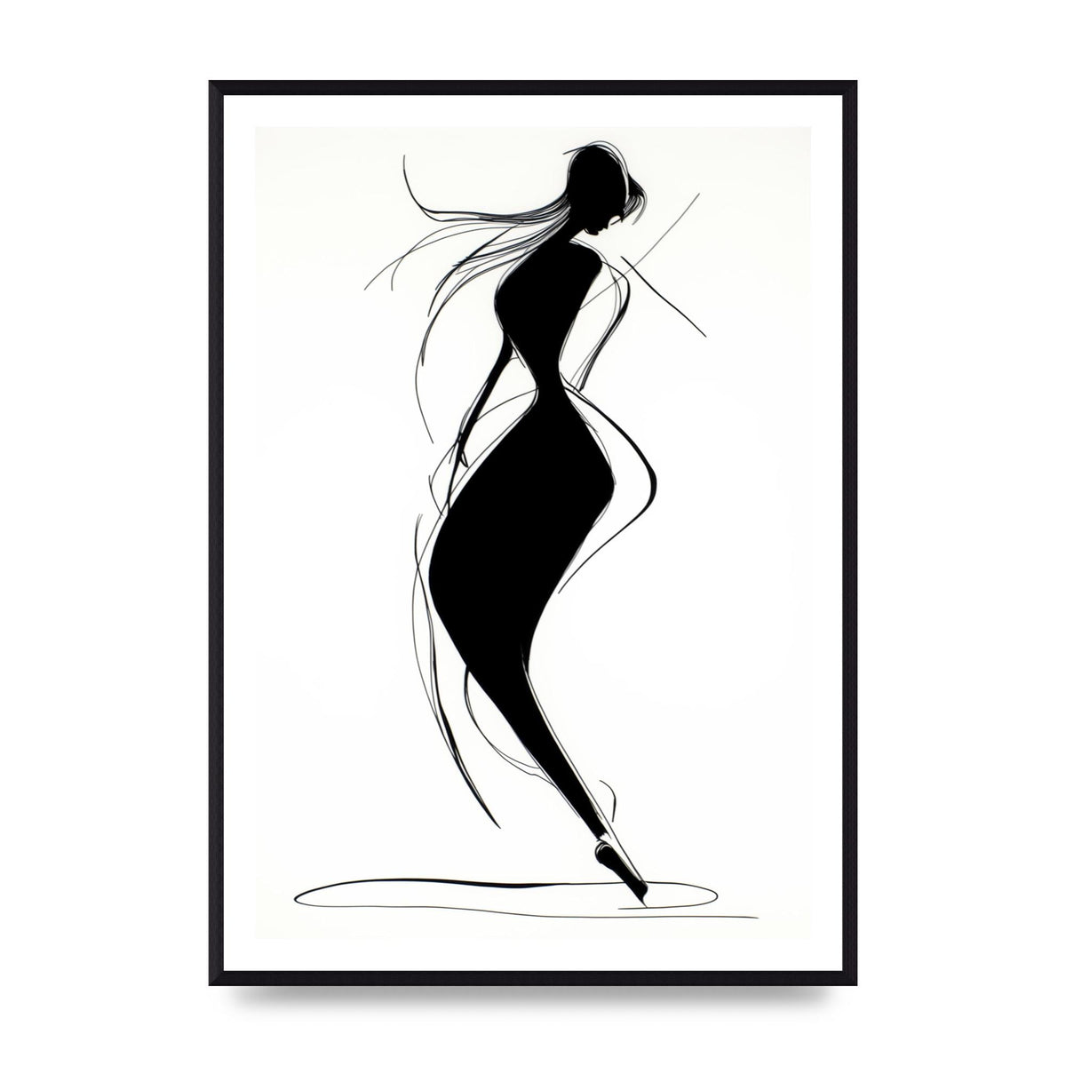 Womans Form in Minimalist Strokes