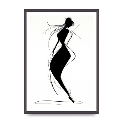 Womans Form in Minimalist Strokes