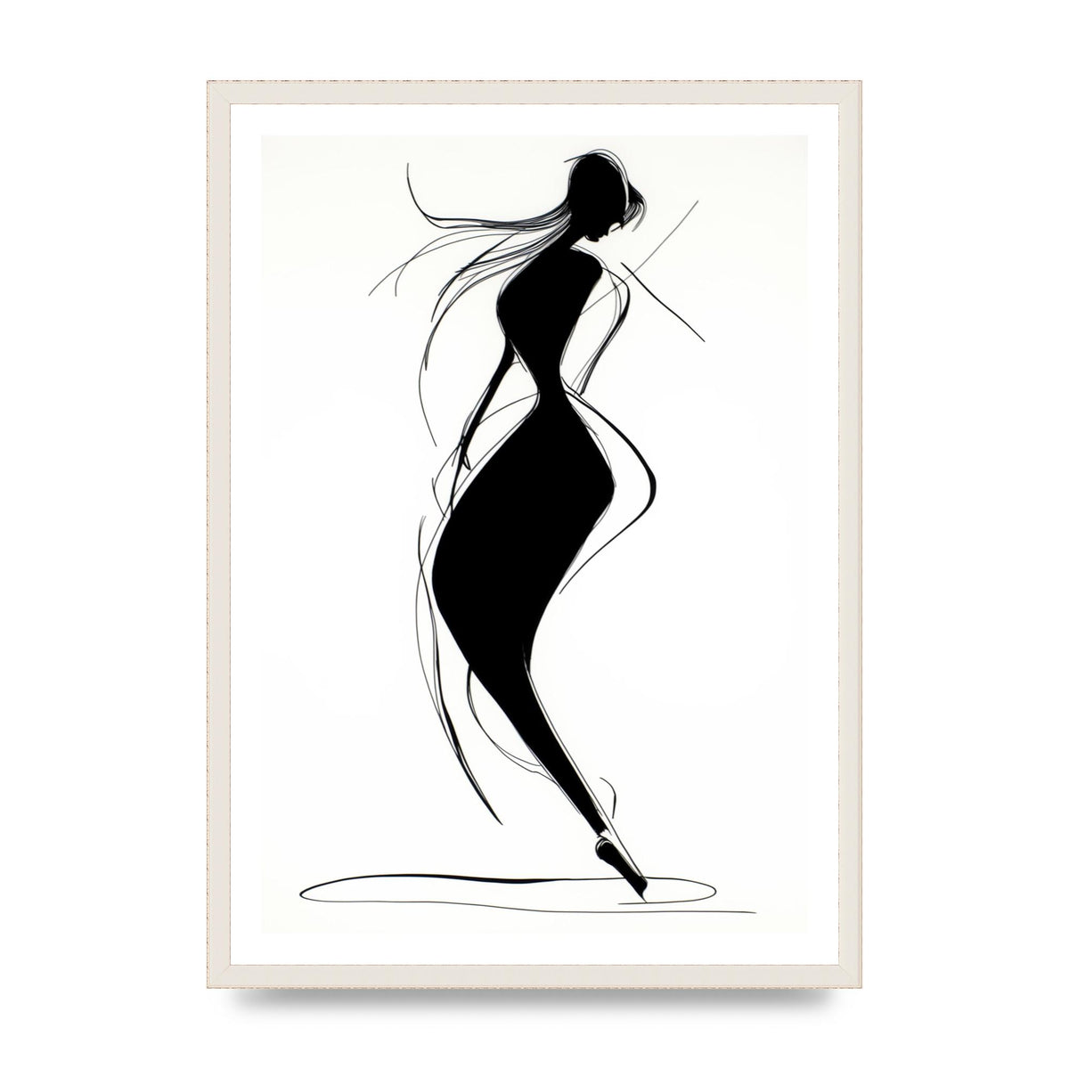 Womans Form in Minimalist Strokes