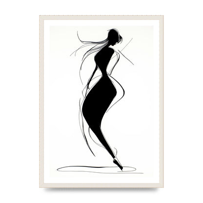 Womans Form in Minimalist Strokes