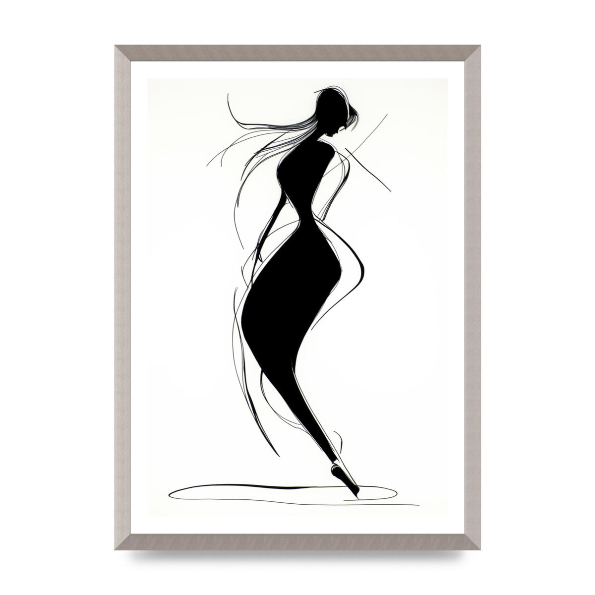 Womans Form in Minimalist Strokes