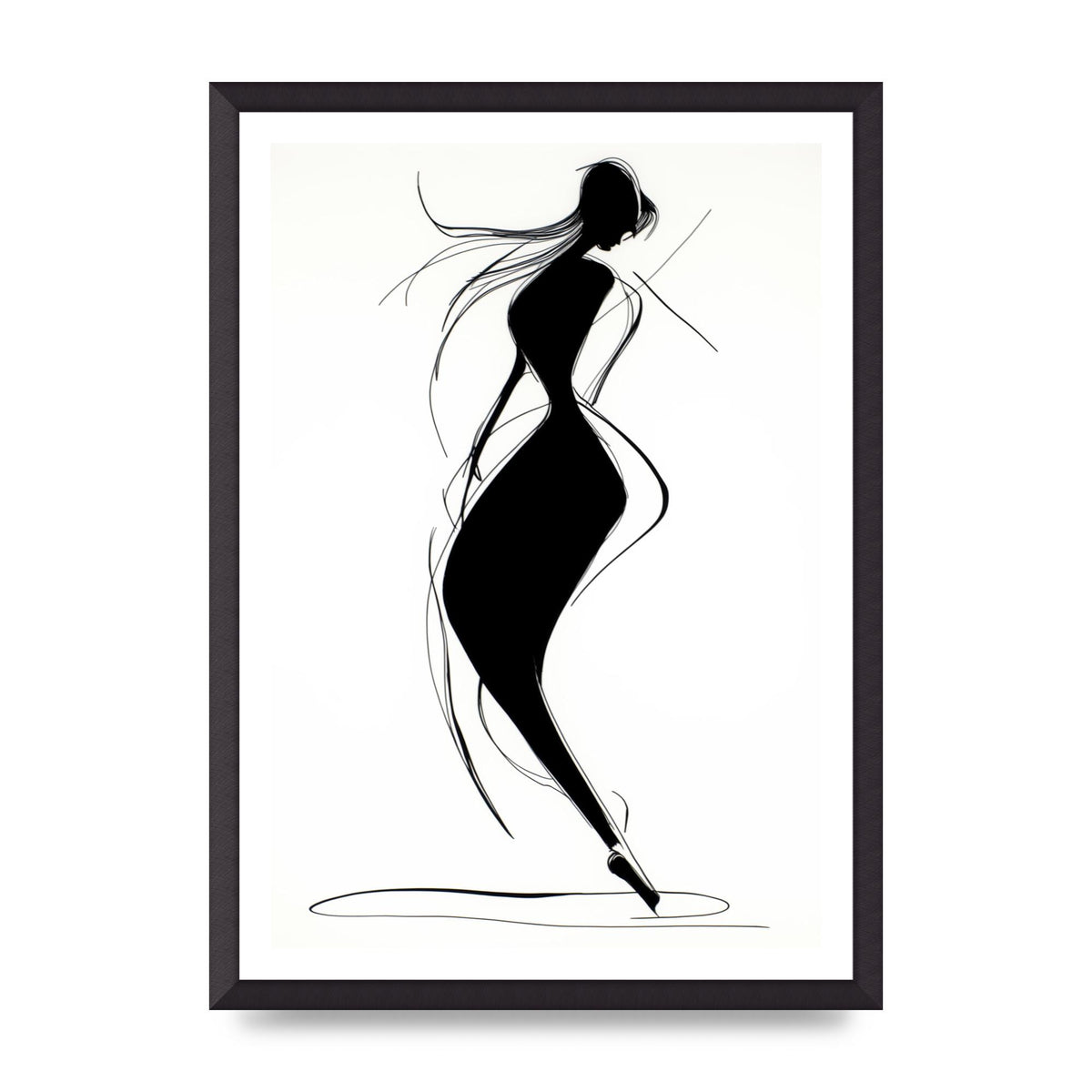 Womans Form in Minimalist Strokes