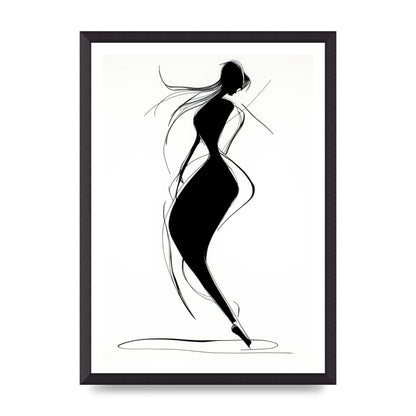 Womans Form in Minimalist Strokes