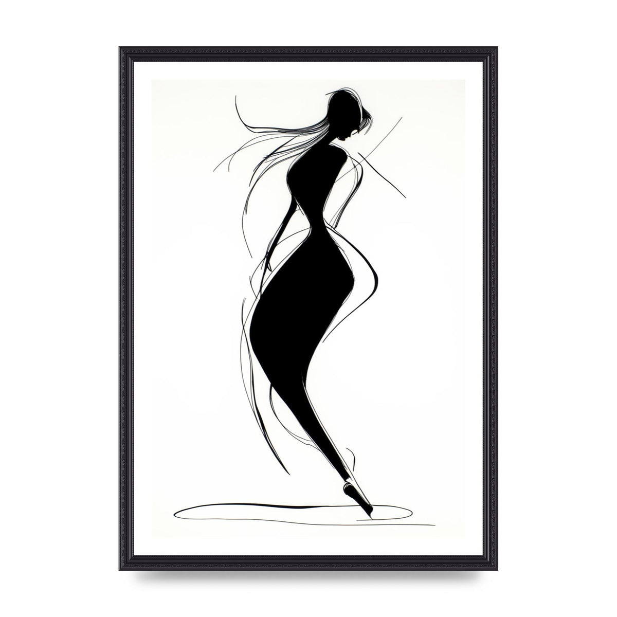 Womans Form in Minimalist Strokes