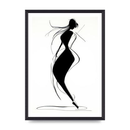 Womans Form in Minimalist Strokes