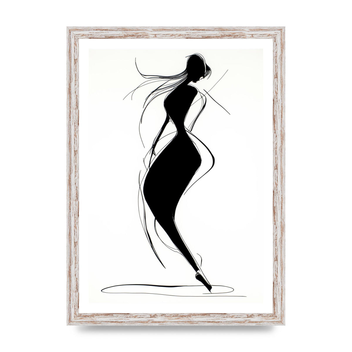 Womans Form in Minimalist Strokes
