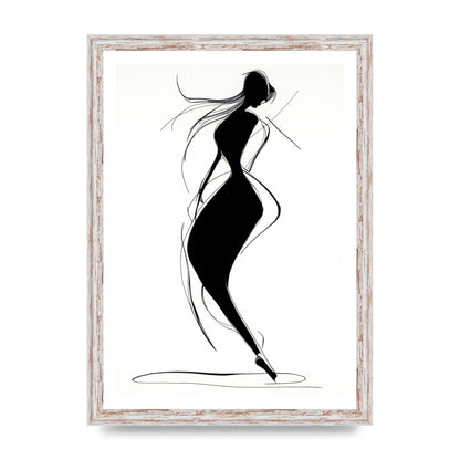 Womans Form in Minimalist Strokes