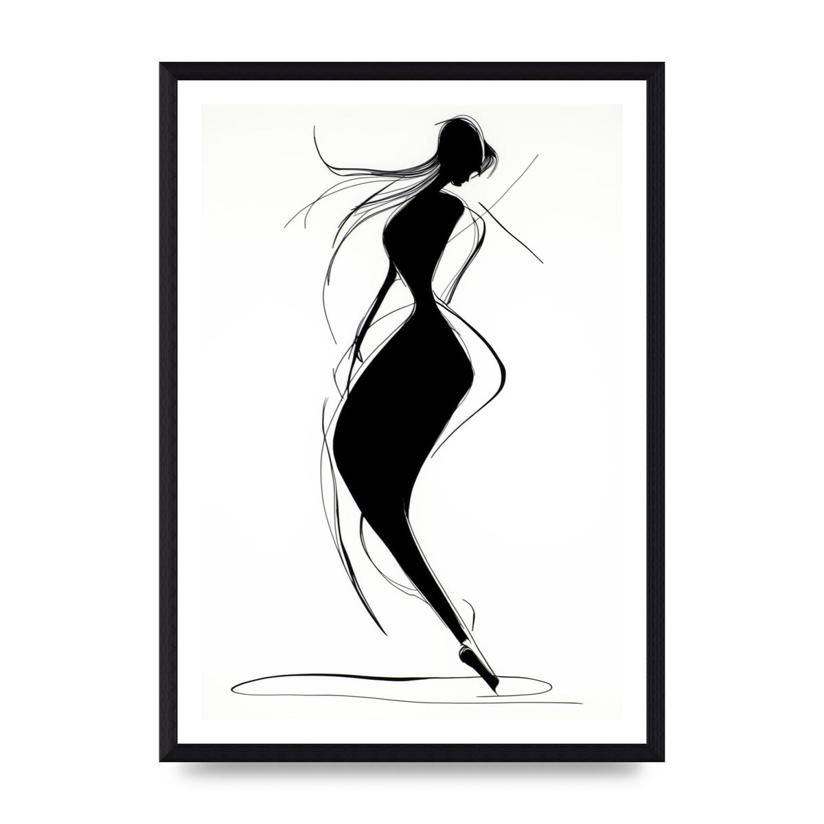 Womans Form in Minimalist Strokes