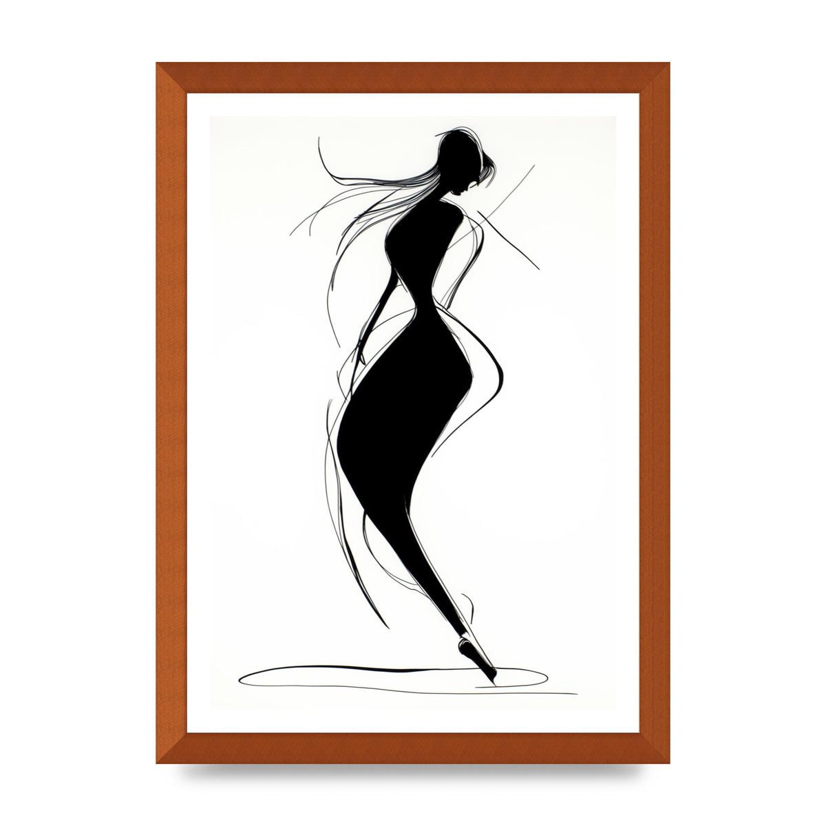 Womans Form in Minimalist Strokes