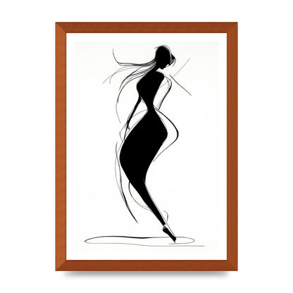 Womans Form in Minimalist Strokes