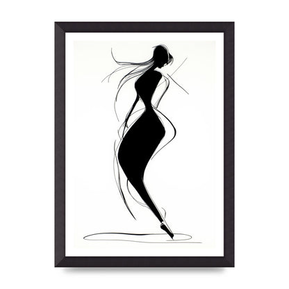 Womans Form in Minimalist Strokes