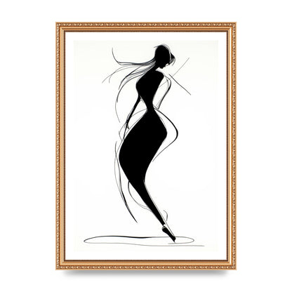 Womans Form in Minimalist Strokes