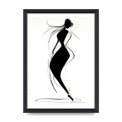 Womans Form in Minimalist Strokes