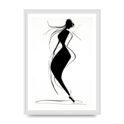 Womans Form in Minimalist Strokes