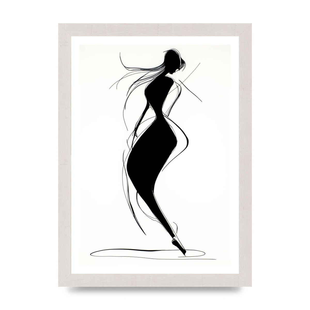 Womans Form in Minimalist Strokes