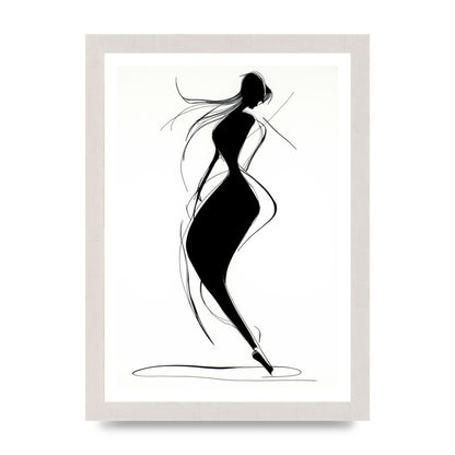 Womans Form in Minimalist Strokes