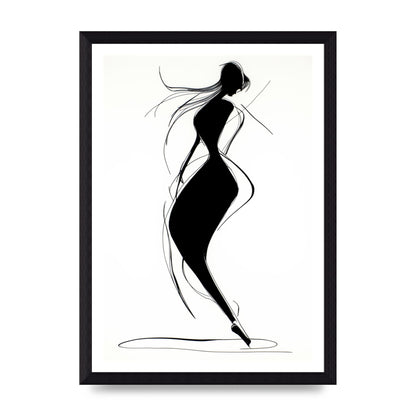 Womans Form in Minimalist Strokes