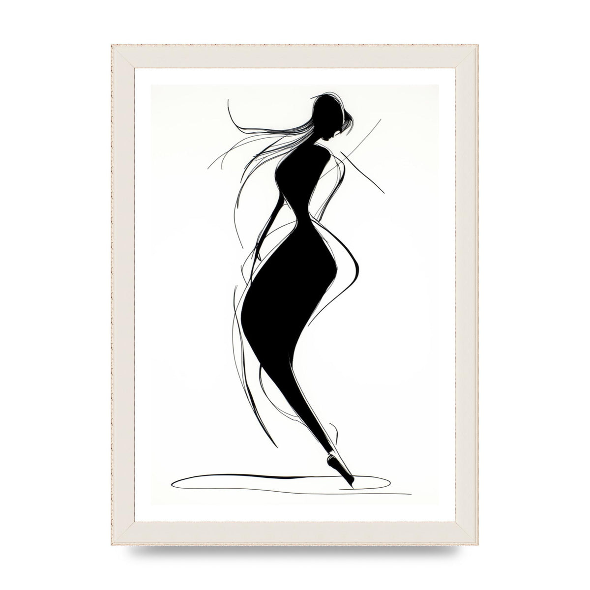 Womans Form in Minimalist Strokes