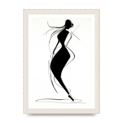 Womans Form in Minimalist Strokes