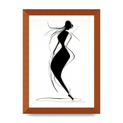 Womans Form in Minimalist Strokes