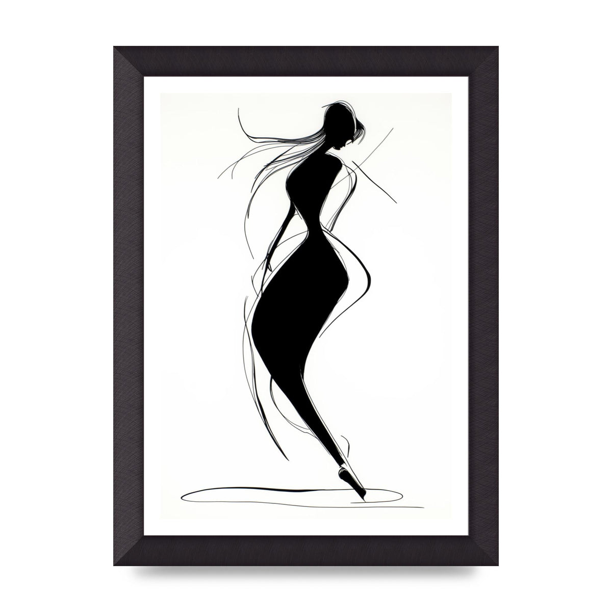 Womans Form in Minimalist Strokes