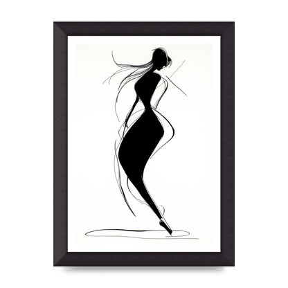 Womans Form in Minimalist Strokes