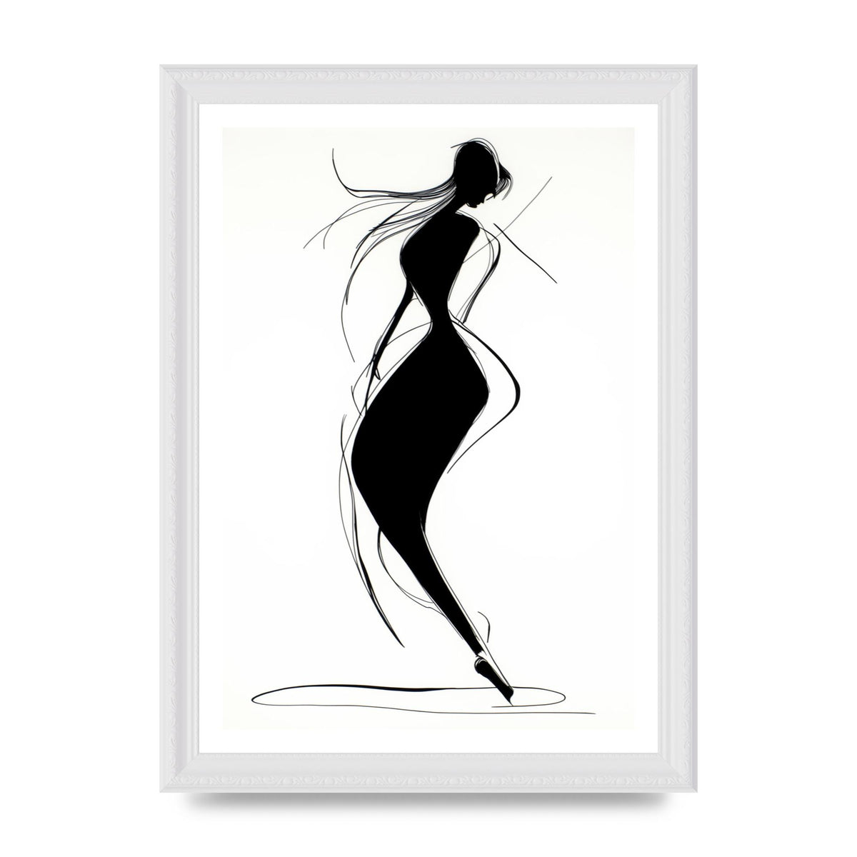 Womans Form in Minimalist Strokes