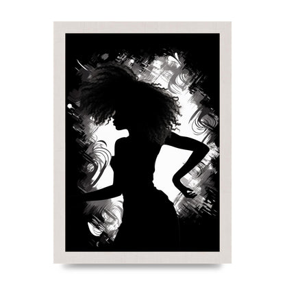 Monochrome Afro-clad Womans Dance