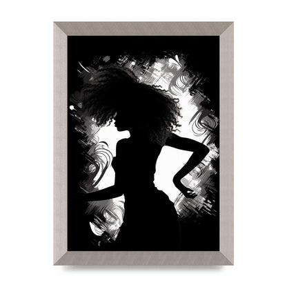 Monochrome Afro-clad Womans Dance