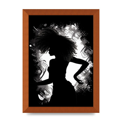 Monochrome Afro-clad Womans Dance