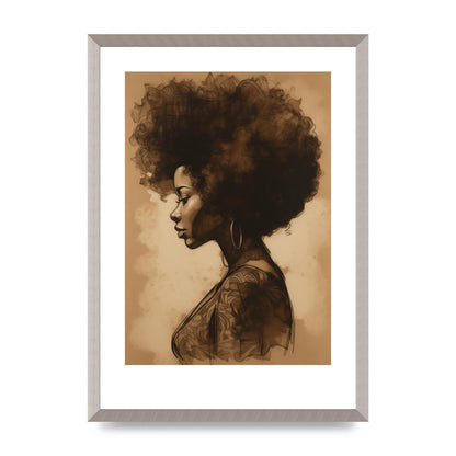Bold Afro Beauty in Black and White