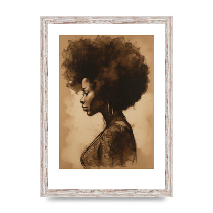 Bold Afro Beauty in Black and White
