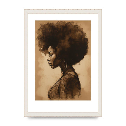 Bold Afro Beauty in Black and White