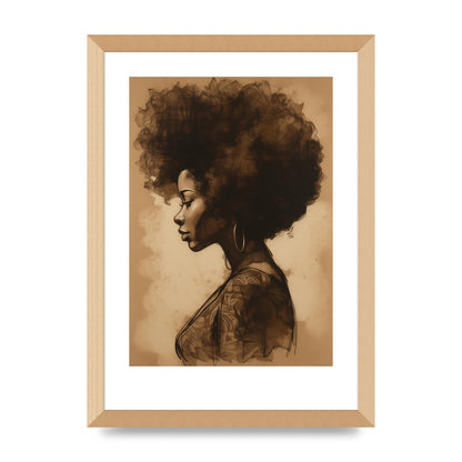 Bold Afro Beauty in Black and White