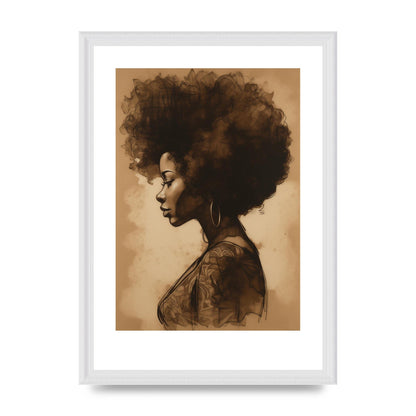 Bold Afro Beauty in Black and White