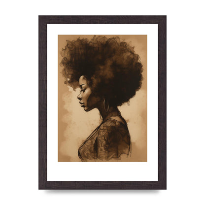Bold Afro Beauty in Black and White