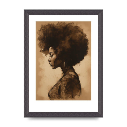 Bold Afro Beauty in Black and White