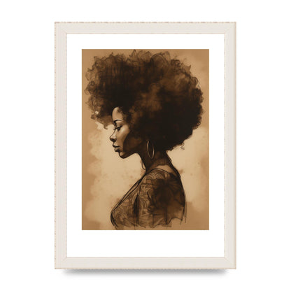 Bold Afro Beauty in Black and White