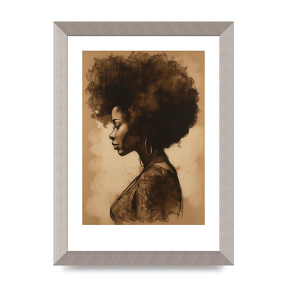 Bold Afro Beauty in Black and White