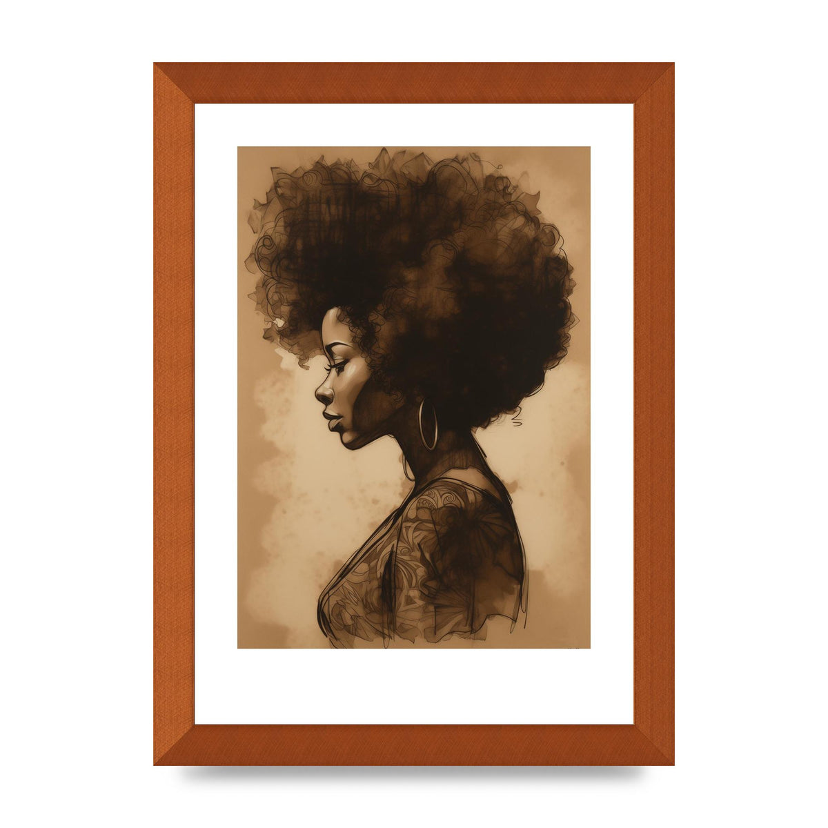Bold Afro Beauty in Black and White
