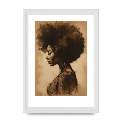 Bold Afro Beauty in Black and White