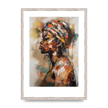 African Womans Figure in Bold Abstraction