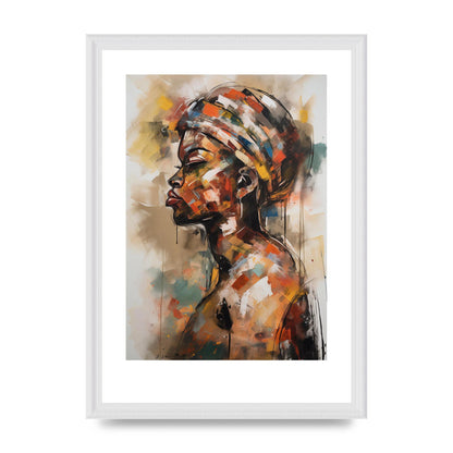 African Womans Figure in Bold Abstraction