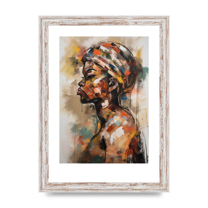 African Womans Figure in Bold Abstraction