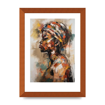 African Womans Figure in Bold Abstraction
