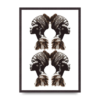African Womans Profile with Cultural Depth