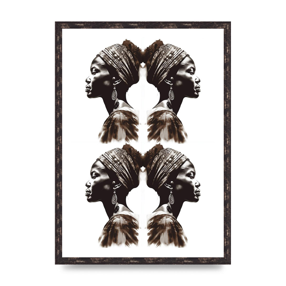 African Womans Profile with Cultural Depth