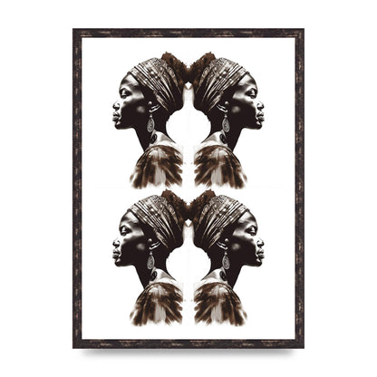 African Womans Profile with Cultural Depth