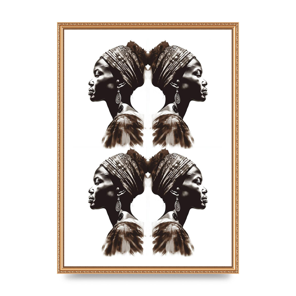 African Womans Profile with Cultural Depth