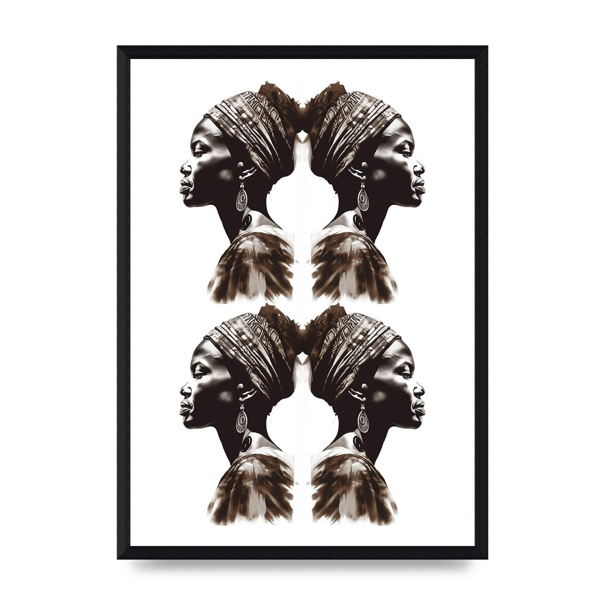 African Womans Profile with Cultural Depth